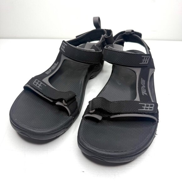 Teva Minam Sport Outdoor Hiking Water Sandals Mens 12 Black Gray 4289 - Picture 1 of 8